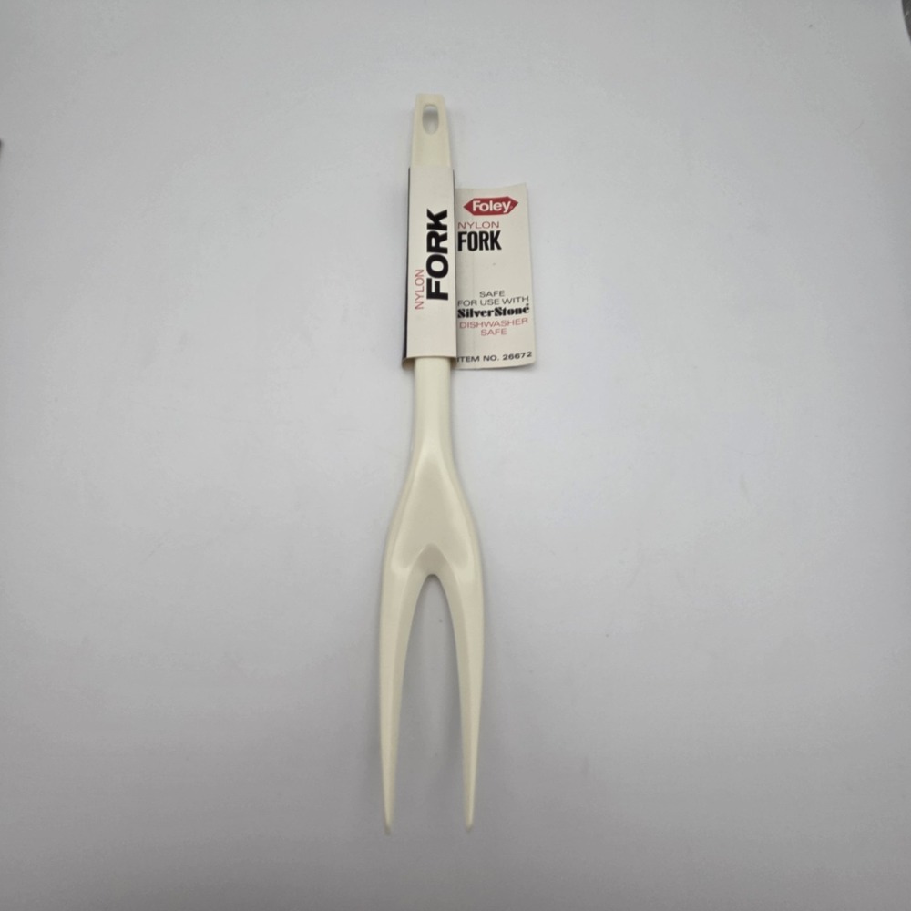 Vintage Foley Heat Resistant White Nylon Two-Tined Kitchen Fork
